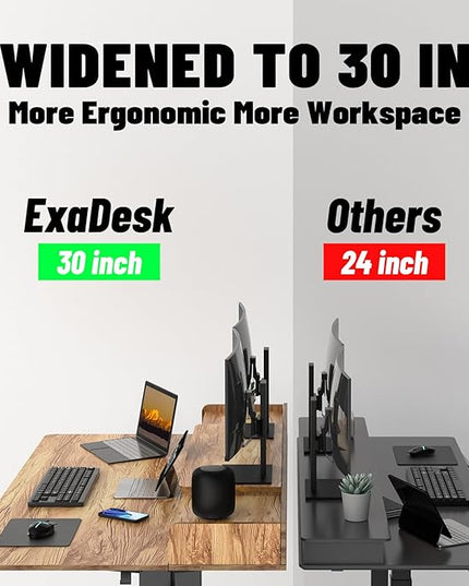 63 x 30 Inch Electric Standing Desk with 2 Drawers, Adjustable Height Widened Stand Up Desk with Storage, Sit to Stand Ergonomic Workstation for Home Office, Light Rustic