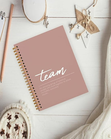 hold fizz Pink Meeting Notebook for Work, Employee Appreciation Gifts, Team Gifts for Employees, Thank You Gifts for Women Men Leader Boss Mentor Manager Coworkers Going Away Retirement, 5.5"x8.3"
