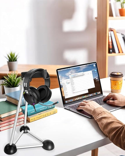 Headphone Stand, Desktop Headset Holder, Desk Earphone Stand, Gaming Headsets, for SteelSeries/Logitech/HyperX/Sony/Beats/Sennheiser/Anker/Xbox, and All Headphones.(Red) (Black)