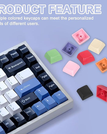 PATIKIL PBT Keycap Set, 20Pcs Colorful Mechanical Numeric Keypads Portable Blank Keycaps for Daily Office Work Gaming Entertainment Creative Design, Red