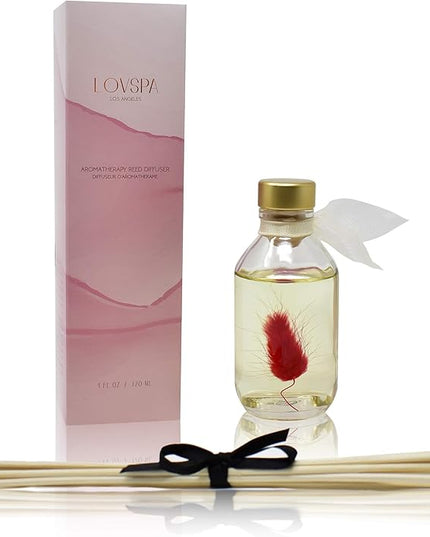 LOVSPA Reed Diffuser Set, Palo Santo Scented Oil Diffuser with Sticks, Home Fragrance Accessories for Bathroom Shelf Decor, Aroma Diffusers for Home or Office Fall Decor, USA Made