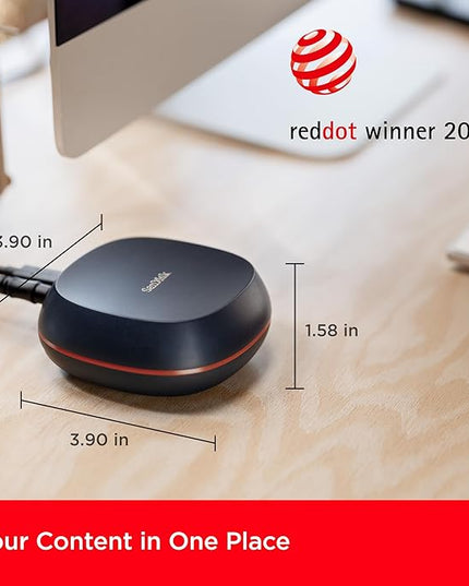 SanDisk 4TB Desk Drive SSD – Desktop External Solid State Drive, Up to 1000MB/s, USB-C, USB 3.2 Gen 2 - SDSSDT40-4T00-NA25