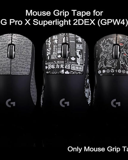 Grip Tape for logitech G Pro X Superlight 2 DEX (GPW4) - Anti-Slip,Enhanced Control, Sweat Resistance,Improves FPS Gaming Grip & Mouse Protection [Pre-Cut] CS Cyan 0.3mm