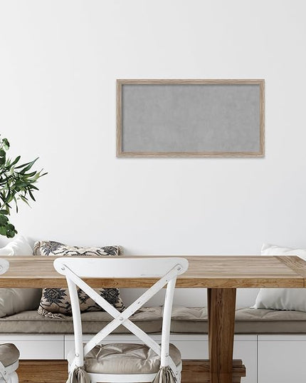 Amanti Art White Framed Magnetic Board 13x25 Small Vision Board for use with Magnets, 100% Metal Sheet to Display Items as Office Decor or for Home Organization in mudroom, Kitchen or Kids Room