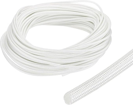 uxcell Insulation Cable Protector,2mm/0.08 Inch-30m/98 Feet High Temp Fiberglass Sleeve White