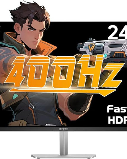 KTC 24.5 Inch 400Hz Gaming Monitor, FHD 1080P 240Hz Computer Monitor, Fast IPS, FreeSync/G-Sync Compatible, HDR400, DisplayPort x2 HDMI x2, VESA, Tilt Adjustable,H25X7