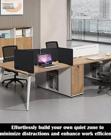 12 Pcs Acoustic Desk Divider with Pushpins 16 x 24 Inch Freestanding Privacy Table Panel for Noise Reduction, Visual Distractions Absorbing Sound Proof Cubicle
