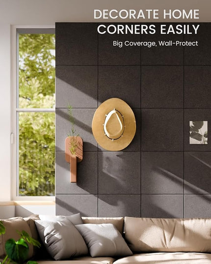 Fluxynara Large Felt Bulletin Board 36" x 24" Cork Board Alternative-6 Pack with 40 Safe Removable Adhesive Tabs, Cork Boards for Walls Cork Board for Home Office Classroom Pin Board - Charcoal Gray