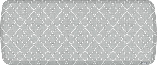 GelPro Elite Premier Anti-Fatigue Kitchen Comfort Floor Mat, 20x48, Lattice Light Grey Stain Resistant Surface with Therapeutic Gel and Energy-Return Foam for Health & Wellness