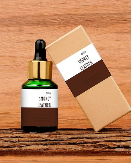 Smokey Leather Fragrance Oil, MitFlor Single Scented Essential Oil for Diffuser, Premium Grade Fragrance Oil for Soap & Candle Making, Men & Woody Scent for Home Fragrance, 30ml