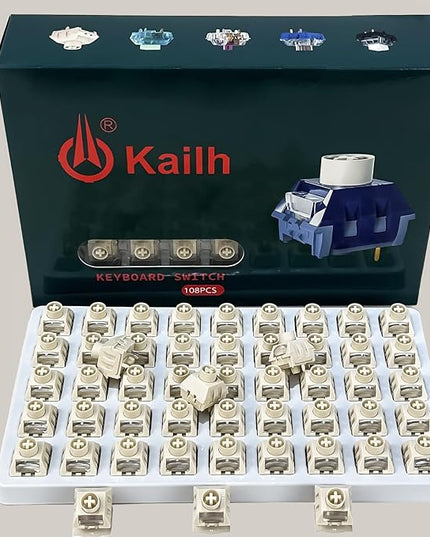 Kailh Box Ice Cream PRO MAX Switches for Mechanical Keyboard,5-pin Linear/45gf/Pre lubed/upgrated POM Material/Stronger Reboud Switches(Ice Cream PRO,108pcs)