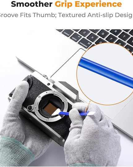 K&F CONCEPT 2-1 16mm APS-C Frame Sensor Cleaning Swab, Viewfinder Cleaning Swab, with 20ml Sensor Cleaner, DSLR Camera CMOS and CCD Sensor Cleaning Swab Kits Compatible with Nikon Sony Canon Camera