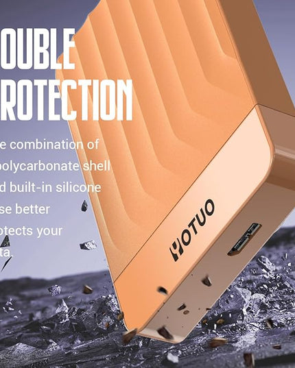 Portable External Hard Drive Storage Expansion Mobile HDD USB 3.0 for PC, Mac, Desktop, Laptop, PS4, PS5, Xbox One X/S, Xbox 360, Xbox Series X/S, Office & Game (Orange, 1TB)