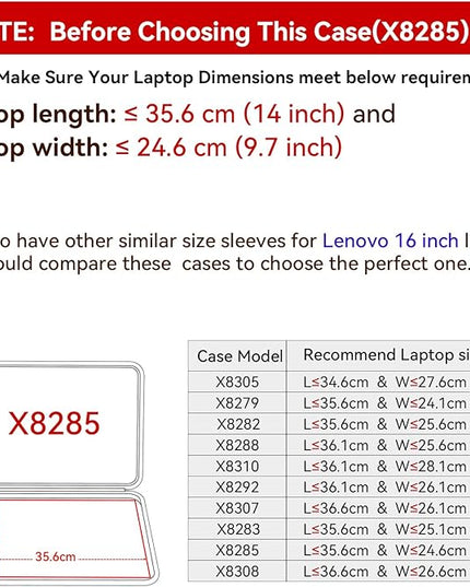 Smatree Hard EVA Protective Sleeve Case Compatible for 16 inch Lenovo Yoga Slim 7 Pro Gen 6 Laptop, Anti-Shock Notebook Bag (X8285)