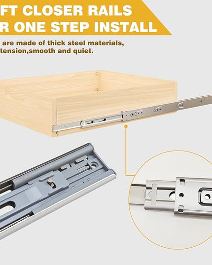Pull Out Cabinet Organizer, 23''W×21''D×16''H Soft Close Slide Out Wooden Pull out Drawers, Double Tier Slide out Wood Cabinet Organizer, for Base Cabinet Organization in Kitchen, Pantry, Bathroom