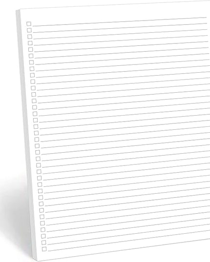 321Done Checklist To Do List Notepad - 50 Sheets (8.5" x 11") To-Do Checklist Tear Off Planning Pad, Large Letter Size - Made in the USA - Plain Gray
