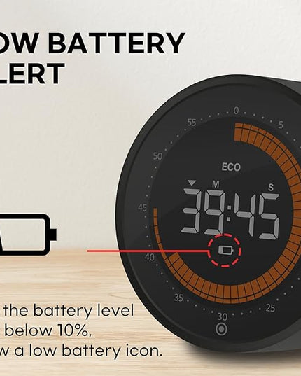Digital Visual Timer, 60 min Countdown & Count up, Large Screen for Kids & Senior, Magnetic, Kitchen Cooking, Gym, Classroom, Productivity time Management Tool for Autism & ADHD