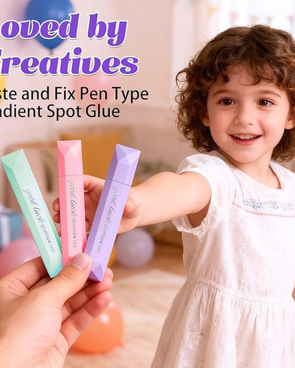 4PCS Double Sided Tape Pen, Strong Double Sided Tape Pens, New Gradient Color Double Side Tape Roller for Gift Wrapping, Junk Journals, Essential Scrapbooking Supplies, School Office (Purple)