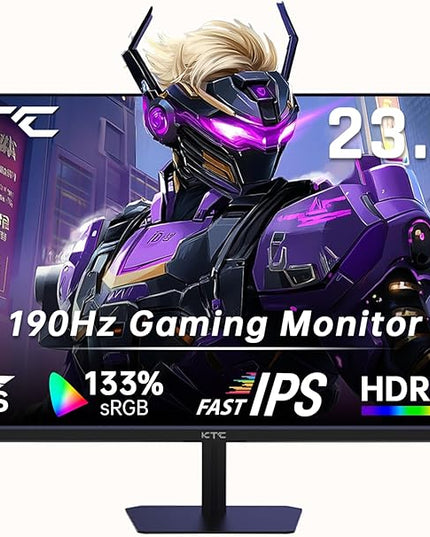KTC 24 Inch 180Hz/190Hz Gaming Monitor, FHD PC Computer Monitor with Fast IPS Panel, HDR400, 133% sRGB, Bluelight Filter, 2 HDMI & 1 DP Port, Compatible Freesync and Wall Mountable, H24F8