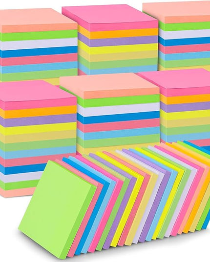 60 PCS Sticky Notes Bulk 3x3 Inch Colorful Sticky Notes 75 Sheets/Pad 12 Colors, Adhesive Sticking Self-Stick Multicolor Memo Note Pads for Teacher Student School Office Meeting Blank Desk Pads