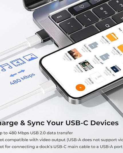 Basesailor USB to USB C Adapter 3 Pack,Type C Female to USB A Male Cable Converter for MacBook Pro,iMac,PC,Laptop,Computer,Samsung Galaxy Note 20 S20 S21 S22 S23,Google Pixel 5 4 4A 3 3A 2 XL,OTG
