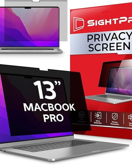 SightPro Magnetic Privacy Screen for MacBook Pro 13 Inch (2016, 2017, 2018, 2019, 2020, 2021, 2022, M1, M2) Removable Laptop Privacy Filter Shield and Protector