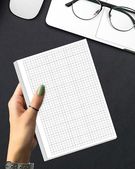 A5 Unpunched Grid Refill Paper - Graph Paper for Ring Binder/Discbound Notebook Planner Inserts, 100 Sheets/200 Pags Grid Paper, 100gsm White Pages, 5.8" x 8.3 "