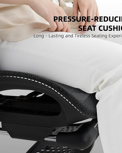 Office Chair with 3D Adjustable Lumbar Support,Ergonomic Computer Chair,Adjustable Headrest and Armrests, 400lbs Capacity,Tilt-Swivel,Premium Mesh Desk Chair for Office,Home & Gaming (Black)