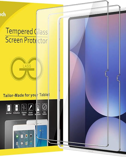 JETech Screen Protector for Samsung Galaxy Tab S10 Ultra/Tab S9 Ultra 14.6-Inch with Easy Installation Frame, Tempered Glass Film, HD Clear, 2-Pack