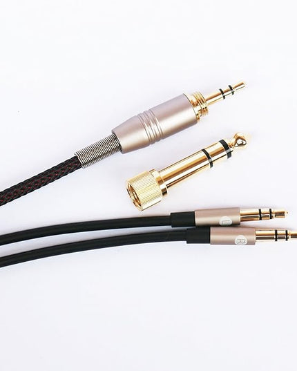 NEW NEOMUSICIA Replacement Cable Compatible with Hifiman HE4XX, HE-400i (The Latest Version with Both 3.5mm Plug) Headphones 3.5mm / 6.35mm to Dual 3.5mm Jack Male Cord 3meters/9.9ft