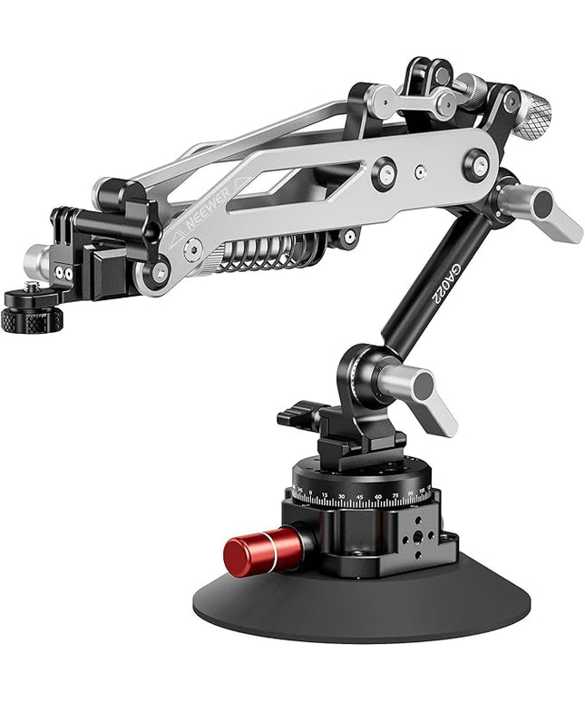 NEEWER Vacuum Suction Cup Car Mount for Action Camera with Hydraulic Boom Arm, NATO Rail, Compatible with DJI Osmo Pocket 3 Insts360 X5 X4 X3 GoPro Hero Adapter Mobile Phone Holder, 500 g Max Load