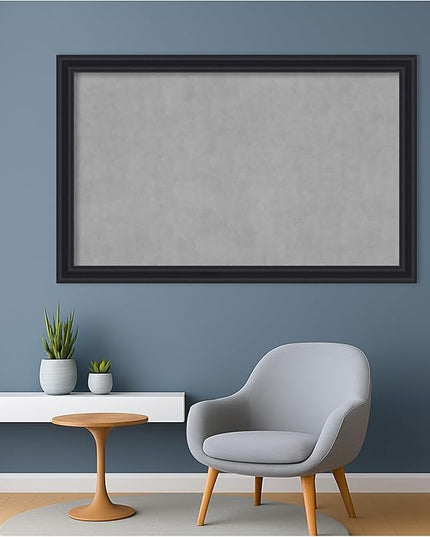 Amanti Art Black Framed Magnetic Board 28x44 Large Vision Board for use with Magnets, 100% Metal Sheet to Display Items as Office Decor or for Home Organization in mudroom, Kitchen or Kids Room