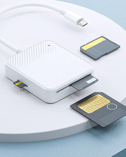 Multi-Slot High-Speed Type-C USB-C Memory Card Reader Smart Media M2 SD SM XD 4-in-1 Adapter Hub Multi-Card Reader Accessory