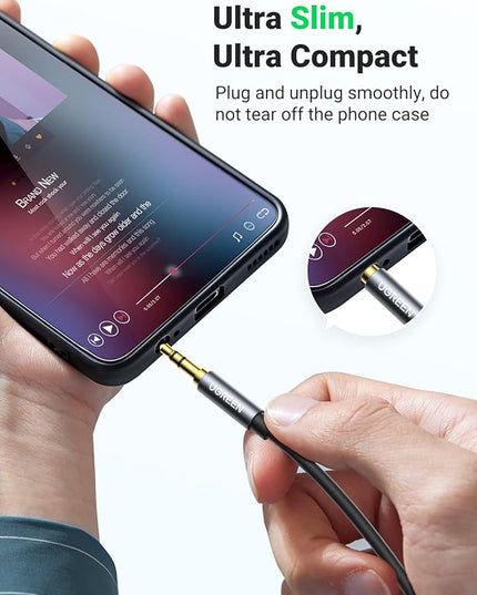 UGREEN Headphone Extension Cable 3.5mm Extension Gold Plated Aux Cable Audio Stereo Jack Male to Female TRS Cord Extender Compatible with iPhone iPad Phones Tablets Media Players, 3.3FT