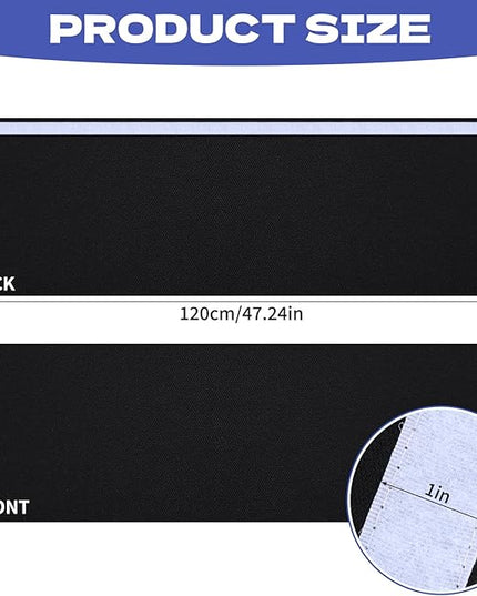 Under Desk Privacy Panel 47"x15.7" Self-Adhesive Privacy Panel Office Desk Modesty Screen for Home Office and Standing Workstations, Black(1-Pack)