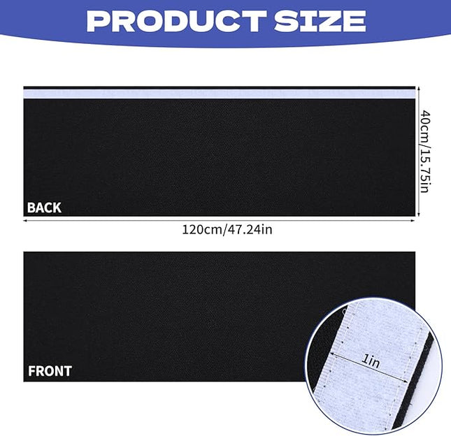 Under Desk Privacy Panel 47"x15.7" Self-Adhesive Privacy Panel Office Desk Modesty Screen for Home Office and Standing Workstations, Black(1-Pack)
