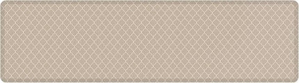 NewLife by GelPro Anti-Fatigue Designer Comfort Kitchen Floor Mat, 30x108" , Trellis Khaki Stain Resistant Surface with 3/4” Thick Ergo-foam Core for Health and Wellness