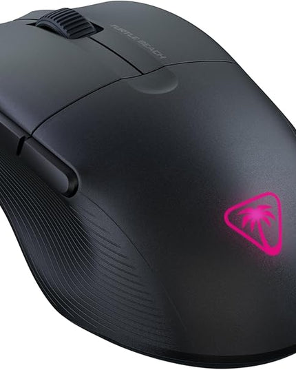 Turtle Beach Pure Air Wireless RGB Gaming Mouse, Ultra-Light 54g Ergonomic Design, 26000 DPI Optical Sensor, 125-Hour Rechargeable Battery, Dual Wireless + Bluetooth, Titan Optical Switches – Black