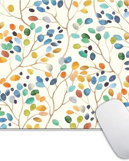 Square Mouse Pad Colorful Forest,Personalized Premium-Textured Custom Mouse Mat Design,Washable Mousepad Cloth,Non-Slip Rubber Base Computer Mouse Pads for Wireless Mouse