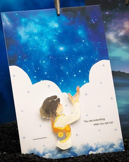 AuriicLeaf Large Galaxy & Aurora PET Stickers Set, 60 PCS Aesthetic Sky Stickers for Scrapbooking, Journaling, DIY Crafts, and Art Supplies