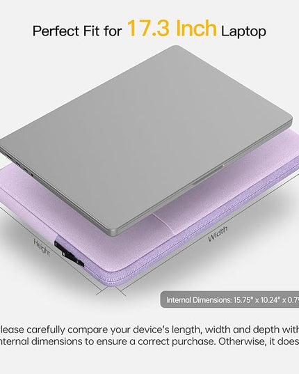 17 inch Laptop Sleeve Case for HP 17.3 Laptop, Pavilion 17, Envy 17, ASUS Vivobook 17, Acer Chromebook 317, Dell Inspiron 17, Lenovo IdeaPad 17.3, 17.3 in Computer Carrying Bag(Purple)