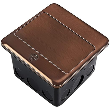 Vagueior Recessed Floor Electrical Outlet Kit,Waterproof Electrical Outlet Covcer Box,Hidden 4.8A USB+20A Tamper-Resistant Receptacle Outlet with Slow Elastic Damping ，ETL Certified, Bronze