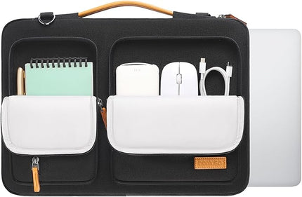 DOMISO 15.6 inch Laptop Case Sleeve Protective Cover Compatible with MacBook Pro 16 M4 M3 M2/Pro Max,15.6-16 inch HP Dell ASUS Lenovo Chromebook,Waterproof Computer Bag with Shoulder Strap,Black