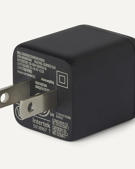 Amazon Basics Fast Charging USB C Nano GaN Wall Charger, 20W 1-Port PD 3.1 for Tablets Phones, Black