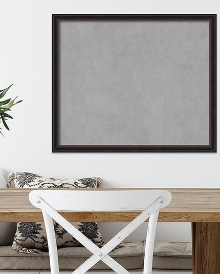 Amanti Art Black Framed Magnetic Board 22x26 Medium Vision Board for use with Magnets, 100% Metal Sheet to Display Items as Office Decor or for Home Organization in mudroom, Kitchen or Kids Room