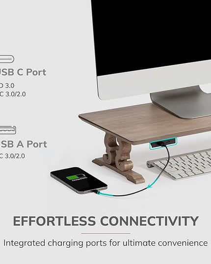 Anji Mountain Monitor Stand - Desktop Organizer & Laptop Riser, Ergonomic Monitor Riser, Space-Saving Monitor Stand for Desk, Durable Construction, Easy Assembly, Ideal for Home & Office