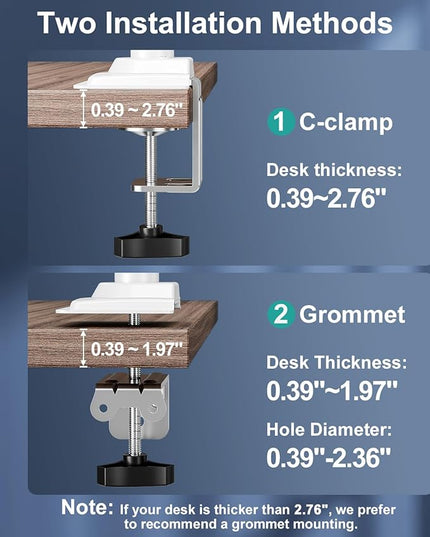 Single Monitor Mount Arm, VESA Desk Mount Stand for 13-32 inch Computer Screen up to 22 lbs, Adjustable Height Tall Monitor Arm with Tilt Swivel Rotation, VESA 75 100mm, White, Freelift