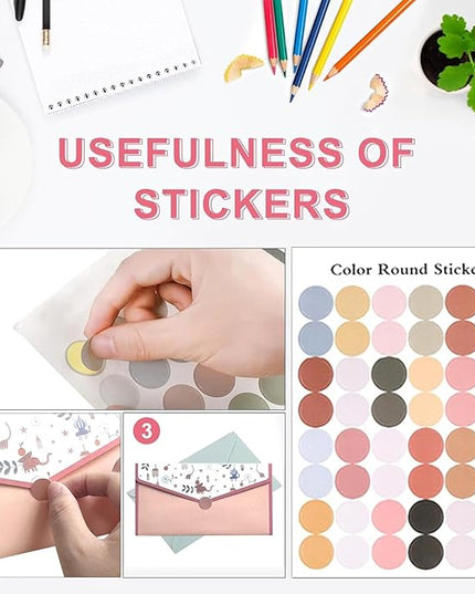 64 Pcs Stationery Paper Envelopes Set Includes 42 Lined Writing Paper & 21 Envelopes with 48 Colorful Round Dot Stickers, Cute Vintage Floral Letter Writing and Stationery Paper Envelopes(7Style)