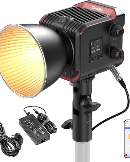 SmallRig RC 100B COB Video Light, Portable Bi-Color 2700-6500K Continuous Lighting, 100W Studio Light, APP Control, High CRI 97+ Spotlight for Photography & Video, Pro Version (Without Battery) 5094