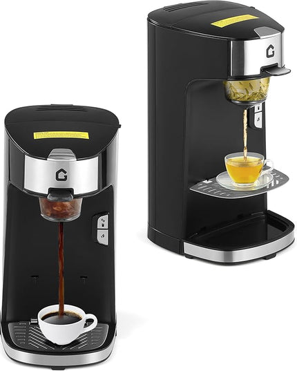 IDEALHOUSE Single Serve Coffee Maker, k Cup Compatibility, Auto Shut Off, Adjustable Tray, One-Button Fast Brew, 18.6 Oz Water Tank for Capsule, Ground & Tea, for Home, Office